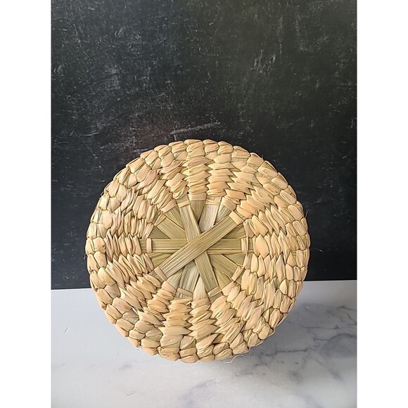 Vintage Striped Woven Basket - Picture 6 of 10